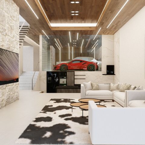 室内で愛車を眺める家 アイキャッチ画像